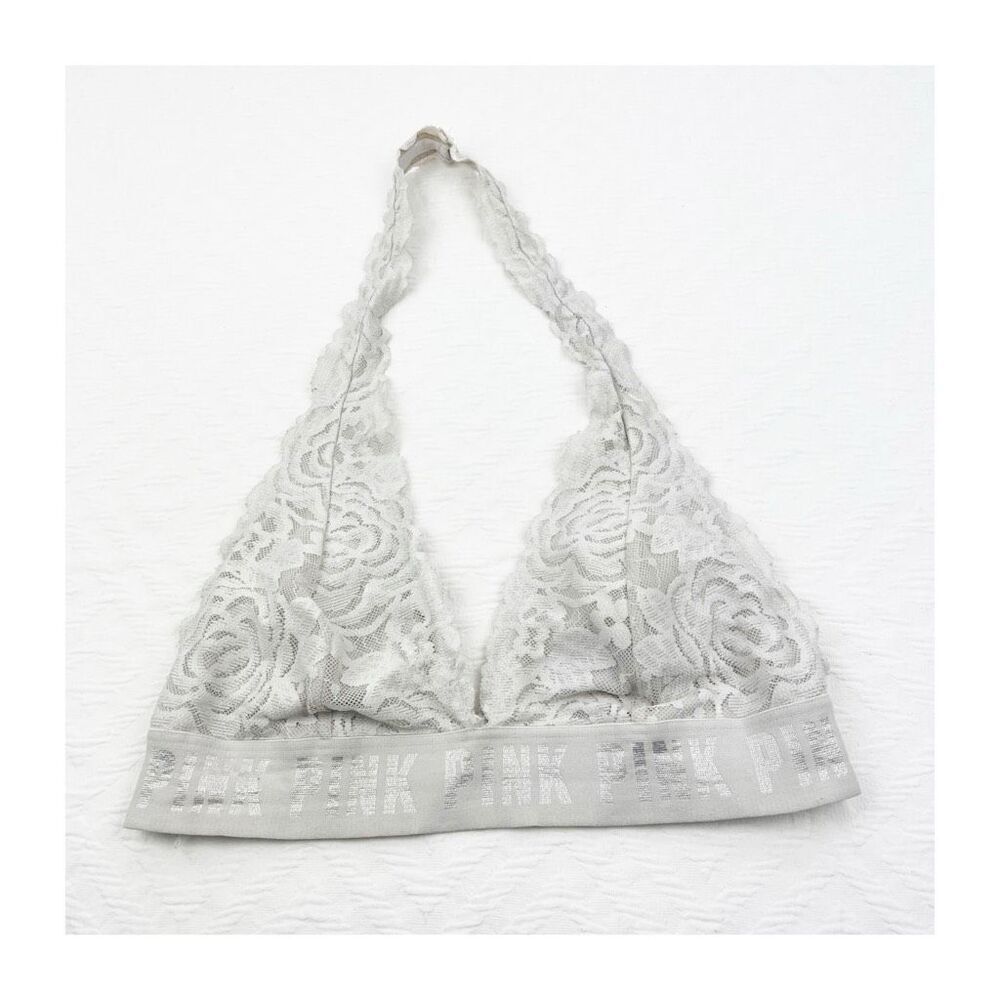 BUY 1 GET 1 FREE Victorias Secret lace bralette white small halter padded no wir